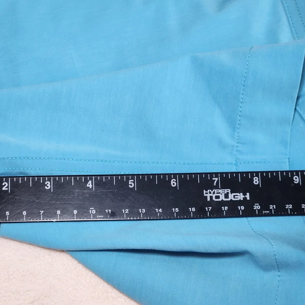 FAHERTY All Day Shorts Mens 34 Blue Chino Drawstring Stretch Travel 9 Inseam